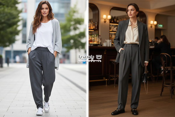 کفش مناسب شلوار بگ ذغالی