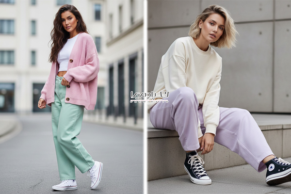 ست کردن شلوار بگ با آل استار