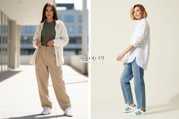 ست کردن آدیداس استن اسمیت با شلوار بگ