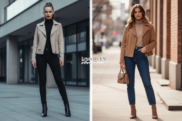 ست کردن کت جیر با شلوار