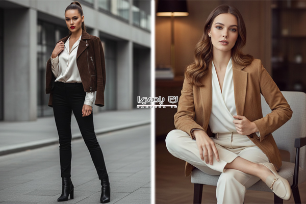 ترکیب لباس جیر با ابریشم یا ساتن