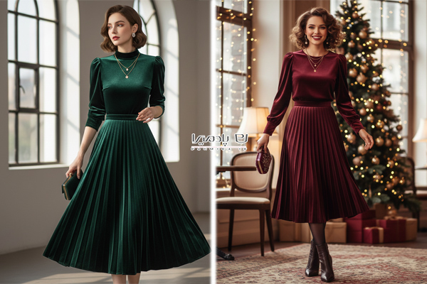 دامن پلیسه مخمل