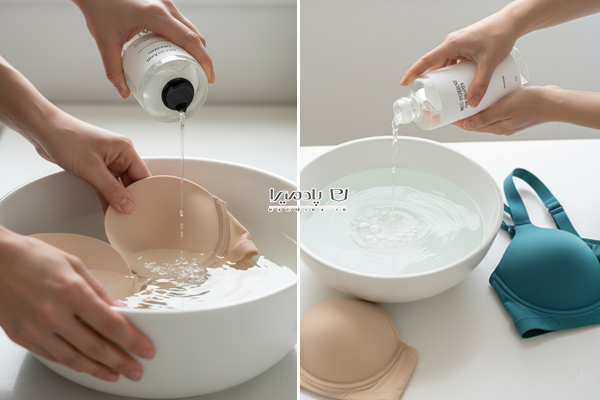 شوینده مناسب برای جلوگیری از آسیب به ابر و پد نیم‌تنه کاپدار و سوتین اسفنجی