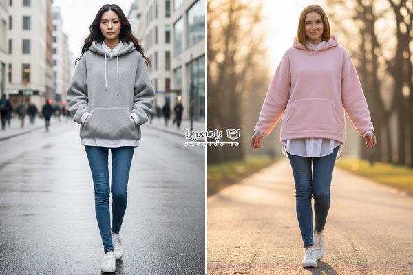 دورس و هودی با شلوار لی