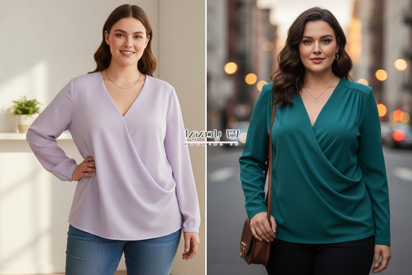شومیز با یقه V-Neck (یقه هفت)