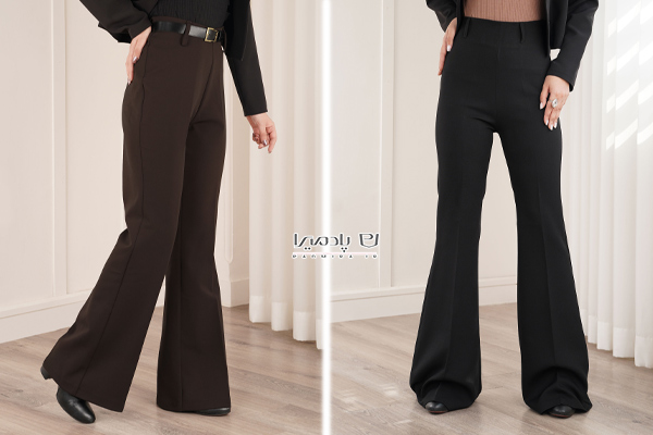 استایل با شلوار بوت کات پارچه ای