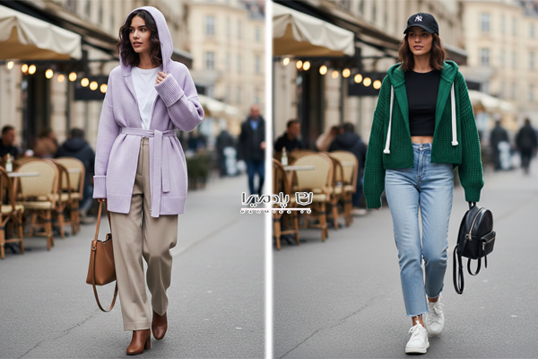 استایل  کاردیگان کمربند دار