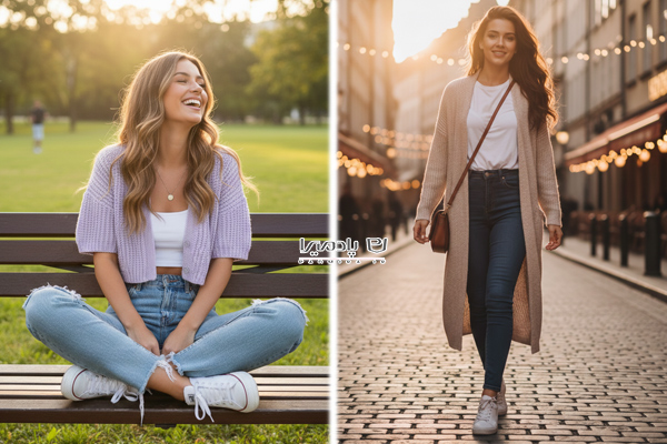 ست کردن کاردیگان با شلوار جین