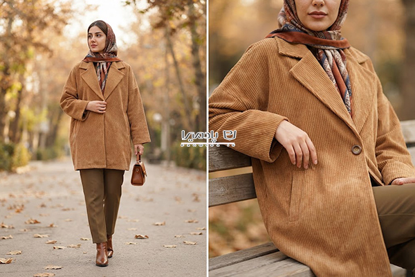 پارچه مخمل کبریتی برای مانتو پاییزی
