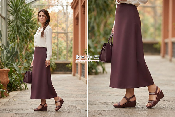 صندل لژدار زنانه شیک با دامن